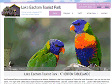 Tablet Screenshot of lakeeachamtouristpark.com